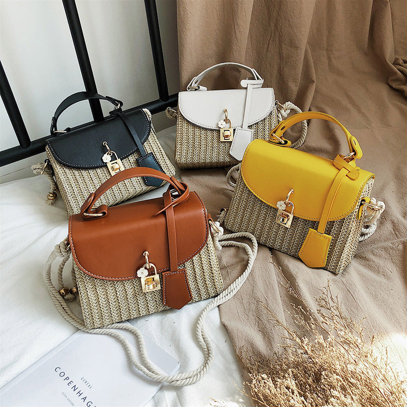 Straw Small Bag Handbags Popular New Trend Fashion Woven Messenger Bag Wild Shoulder Handbag