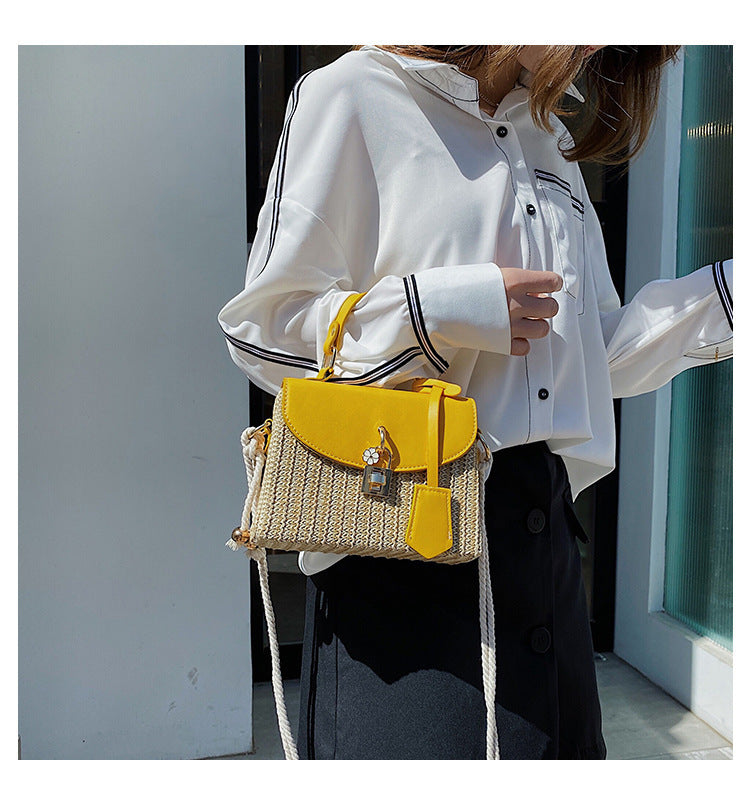 Straw Small Bag Handbags Popular New Trend Fashion Woven Messenger Bag Wild Shoulder Handbag